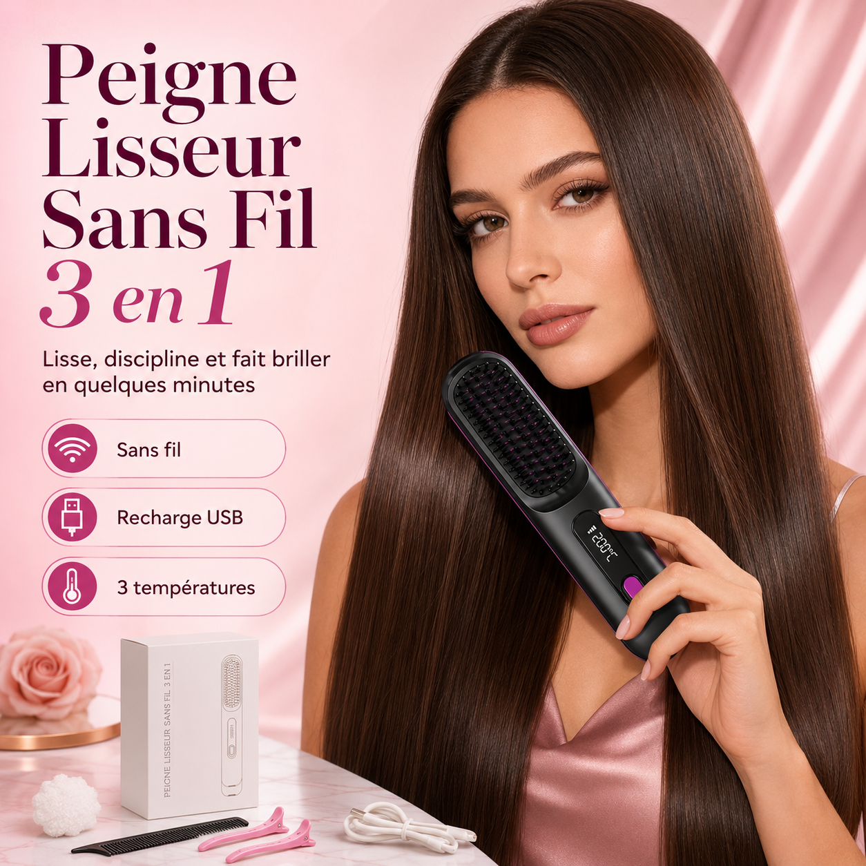Brosse lissante sans fil