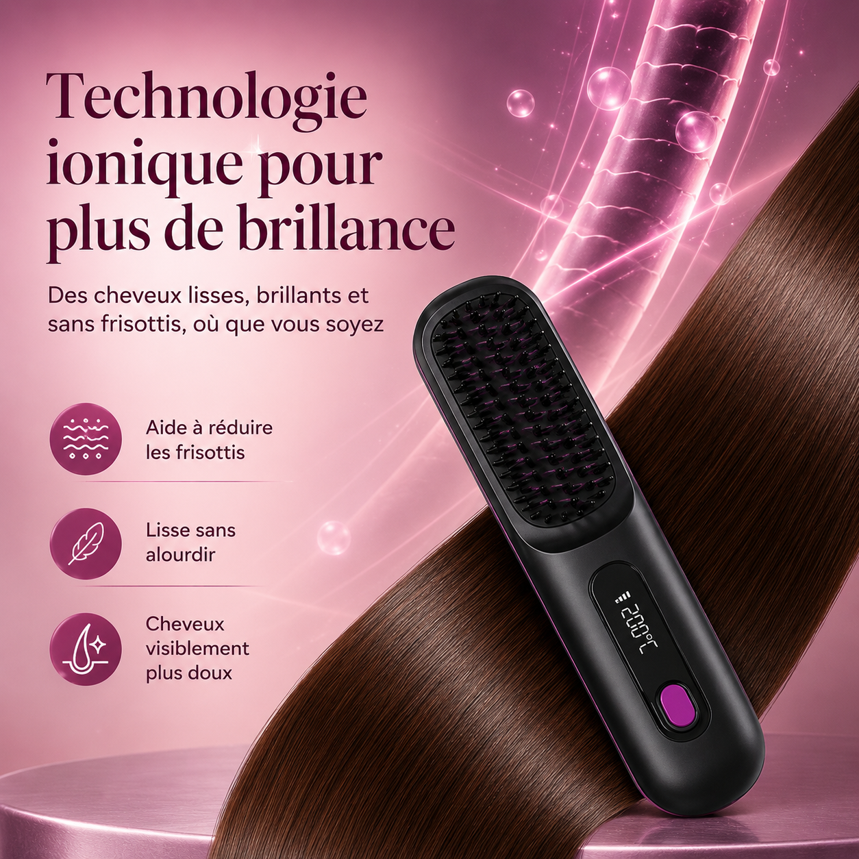 Brosse lissante sans fil