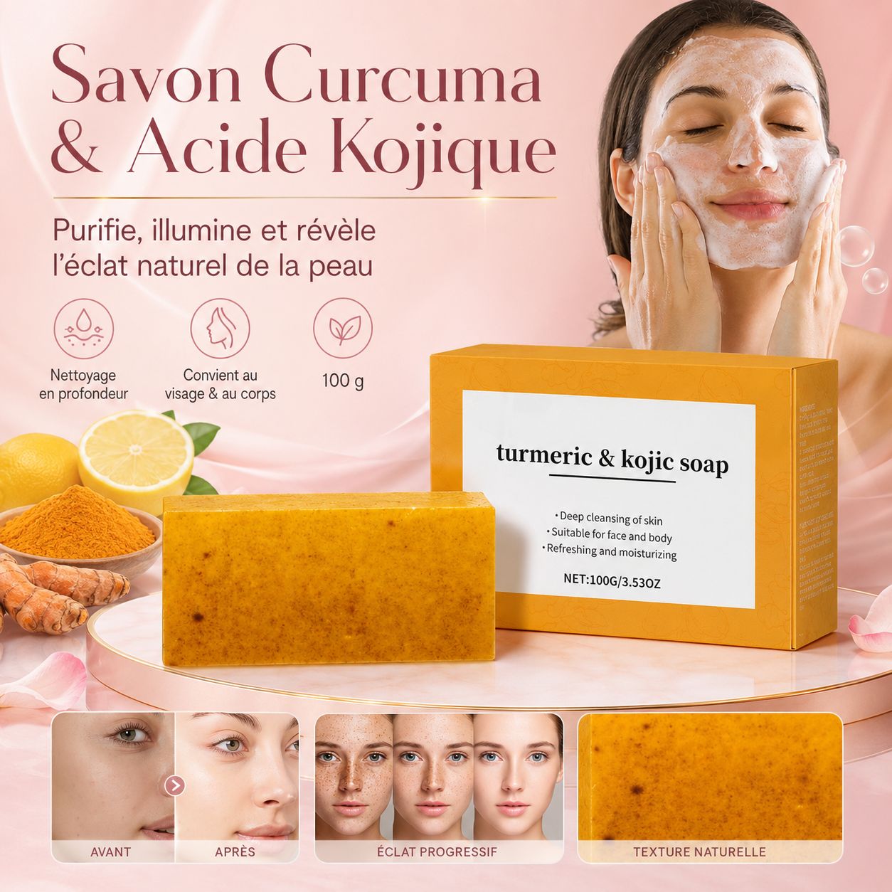 Savon Eclaircissant au curcuma